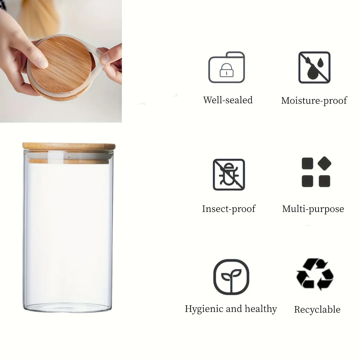 Spice Jar with Bamboo Lid