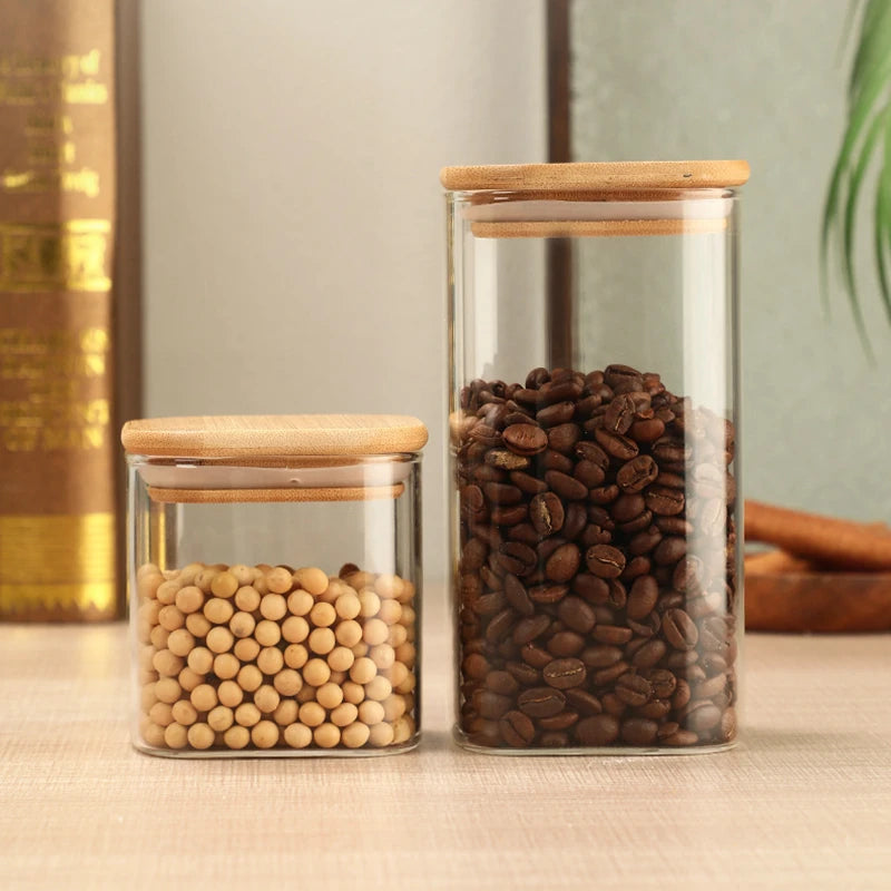 Coffee Bean Storage Glass Bottles