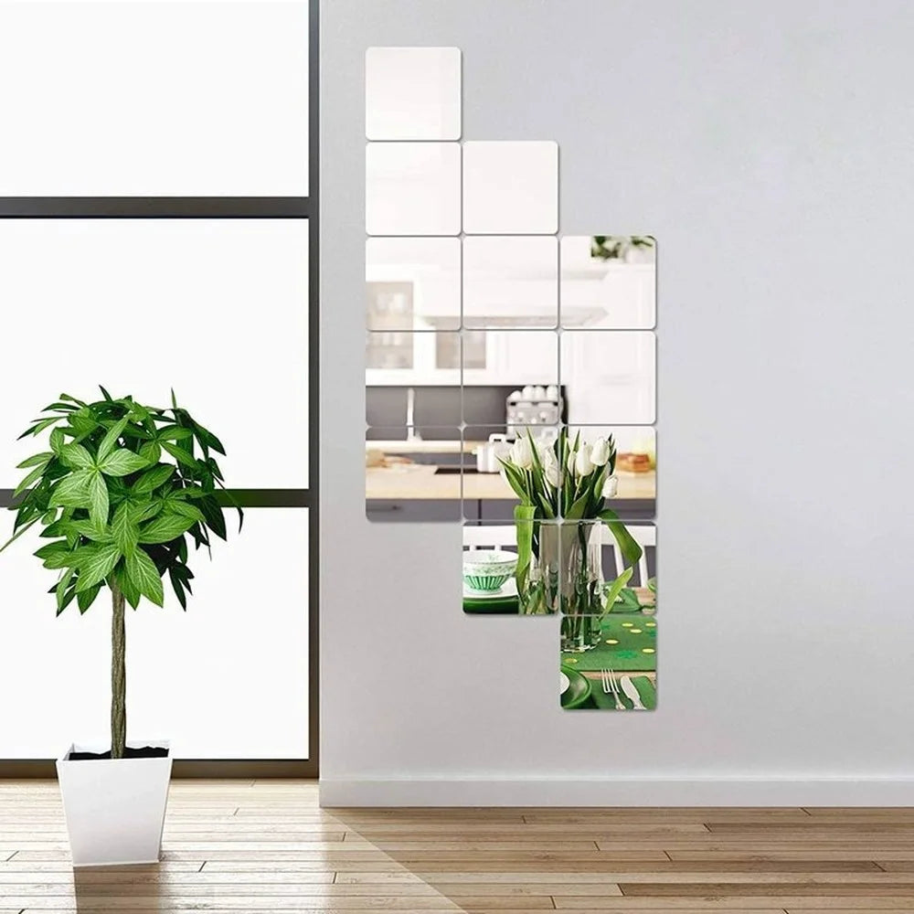 Modern DIY Mirror Wall Decal