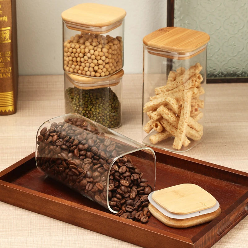 Coffee Bean Storage Glass Bottles