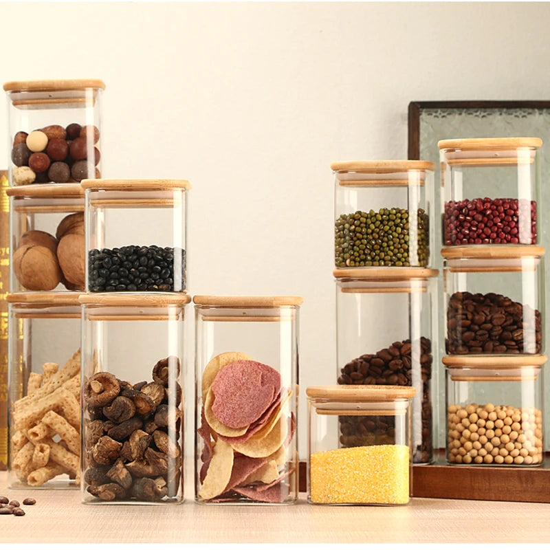 Coffee Bean Storage Glass Bottles