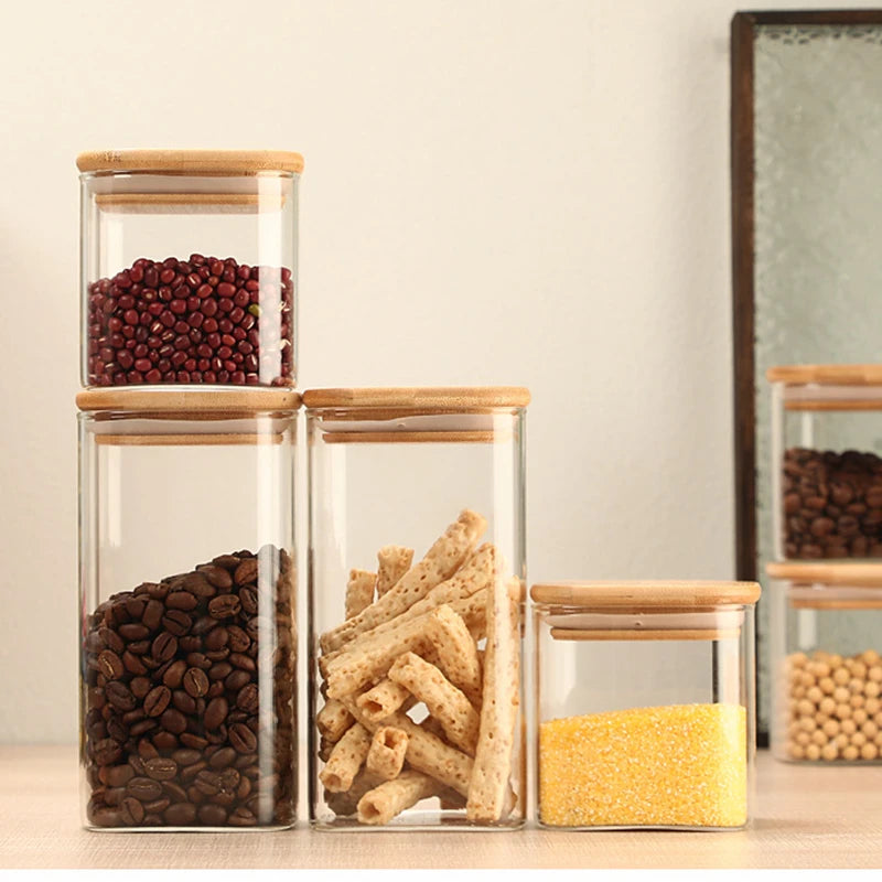 Coffee Bean Storage Glass Bottles