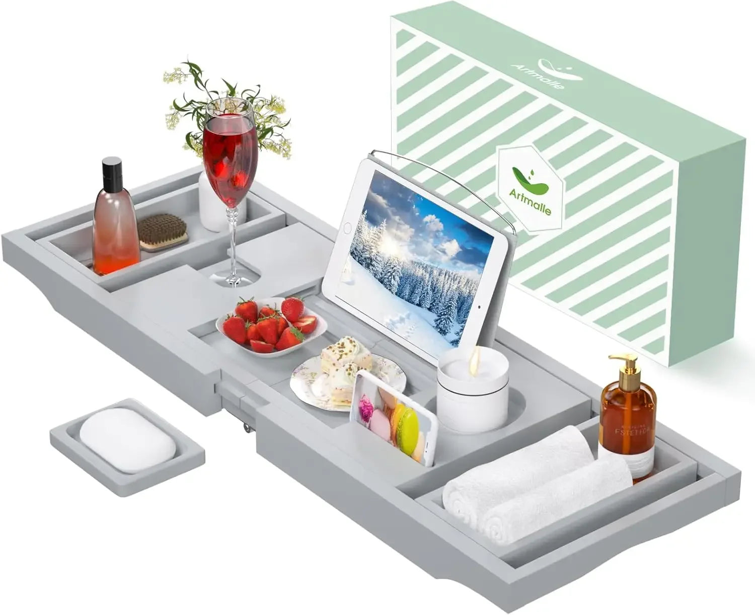 Adjustable Tub Caddy for Bathroom